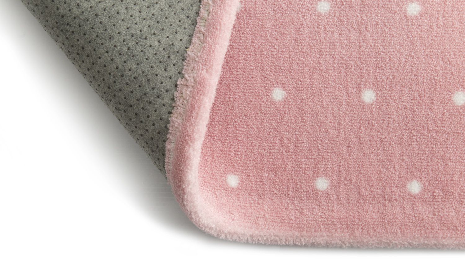 Tapete Retangular Bege Poá Branco 2,50m