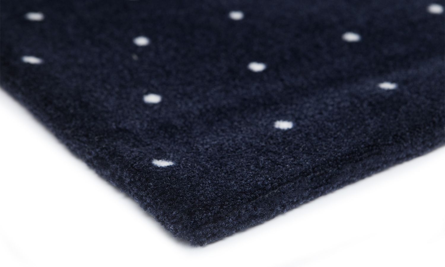 Tapete Retangular Bege Poá Branco 2,50m