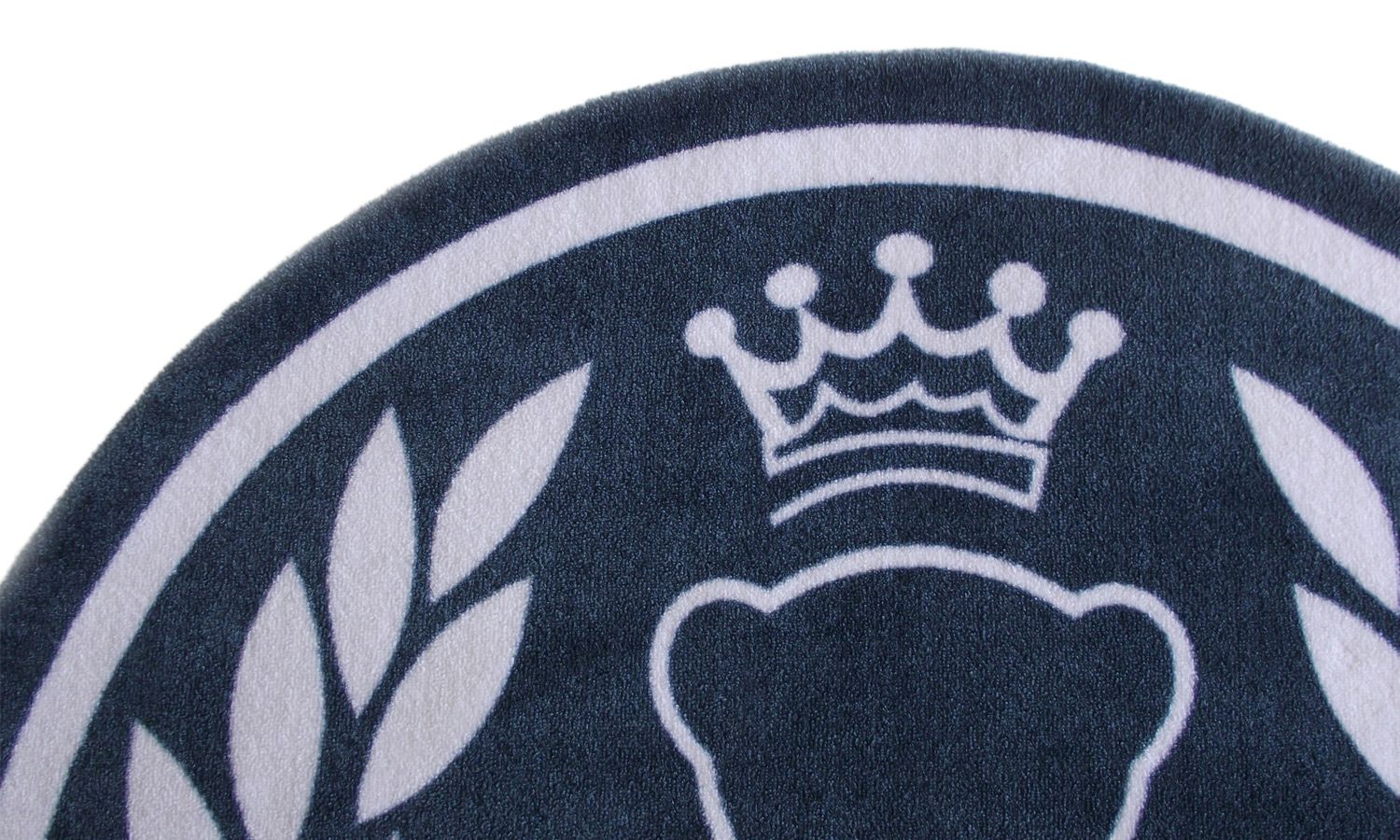 Tapete Redondo Urso Realeza Azul Marinho 1,60m