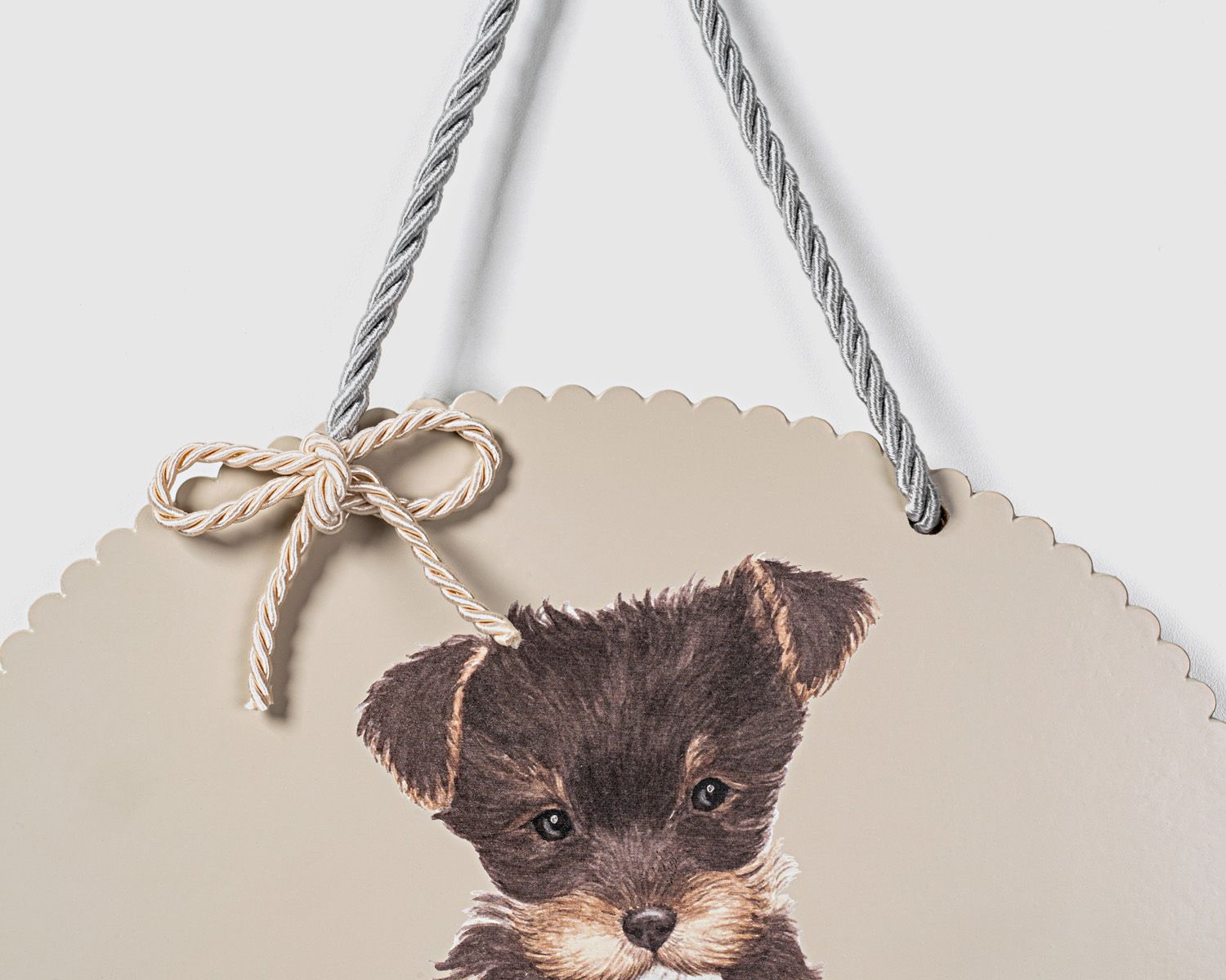 Placa Cachorrinho Amigo Yorkshire Bege