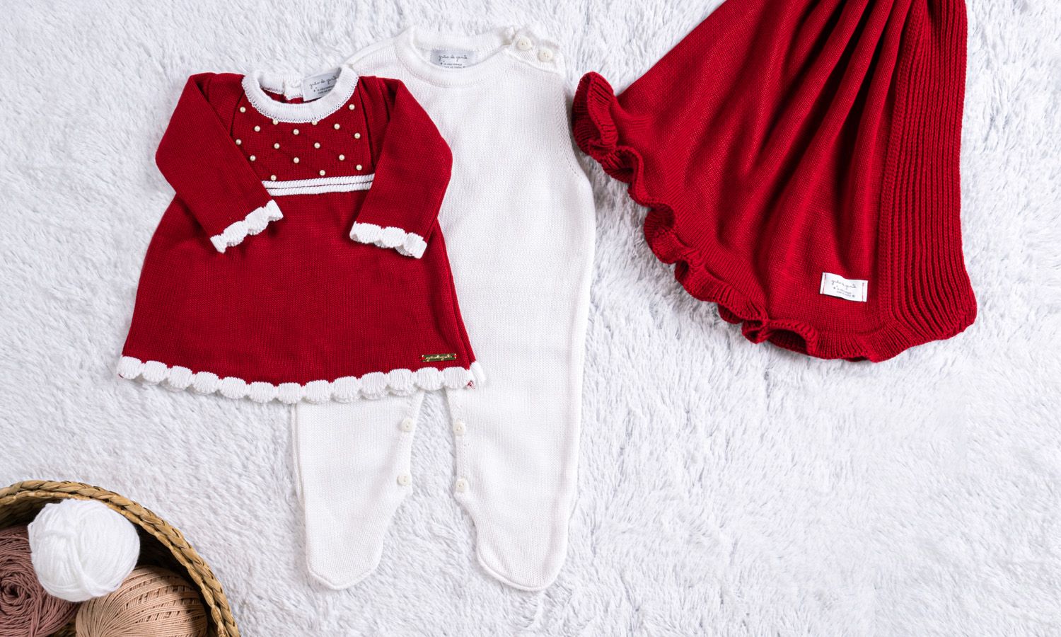 Saída Maternidade Tricot Vestido com Pérolas Verde 03 Peças