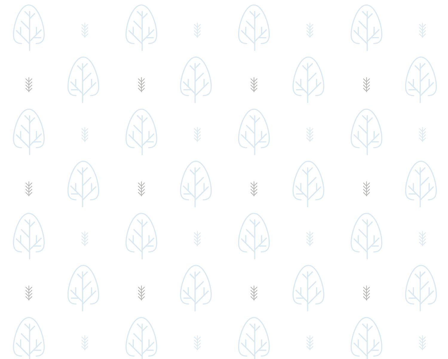 Papel de Parede Setas e Árvores Preto e Cinza