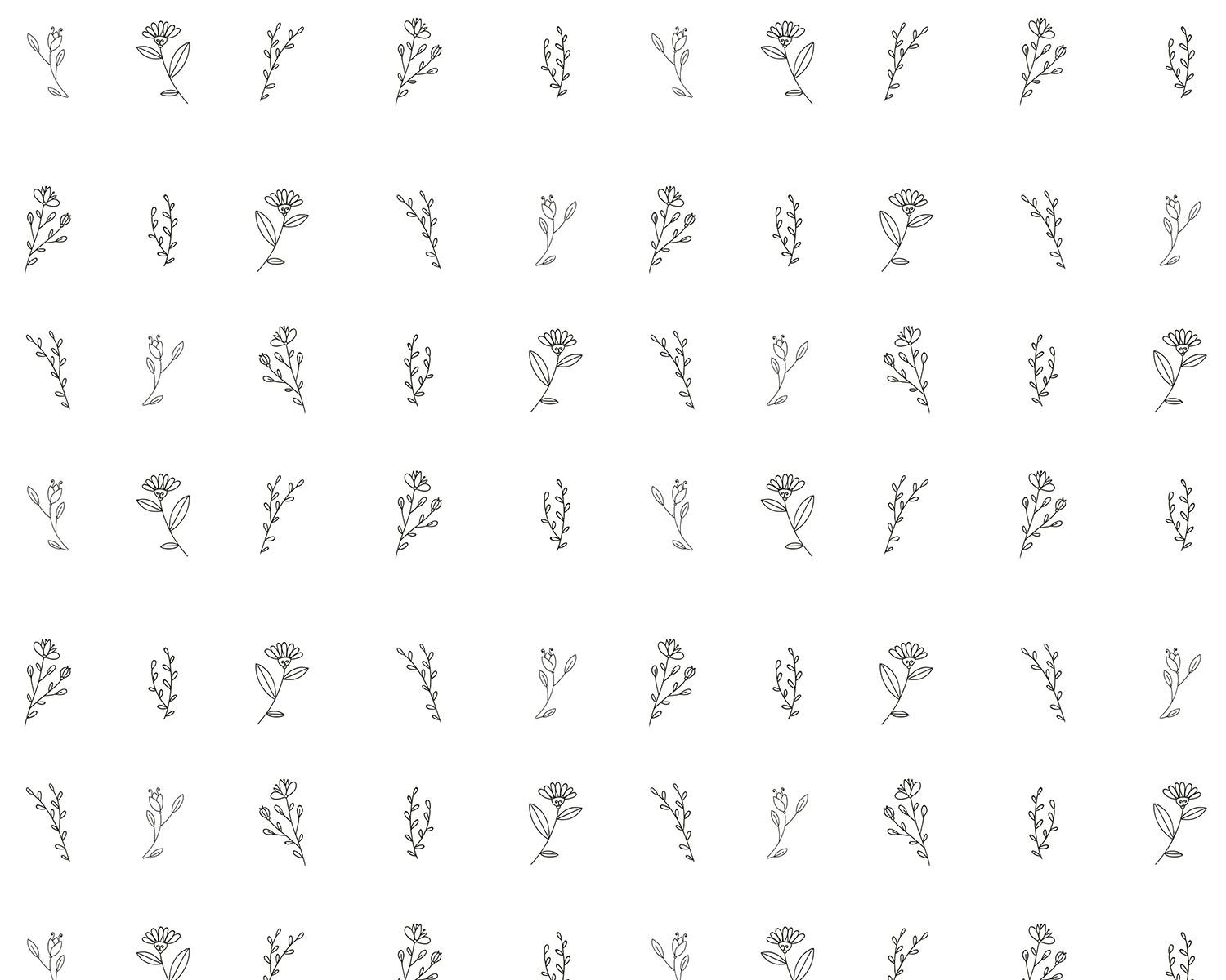 Papel de Parede Botanic Preto