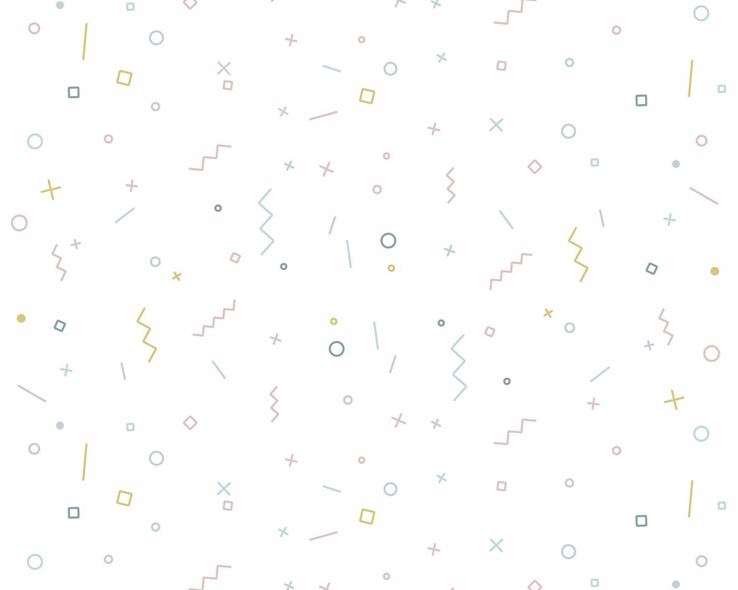 Papel de Parede FUN Fundo Cinza com Tons Pastéis