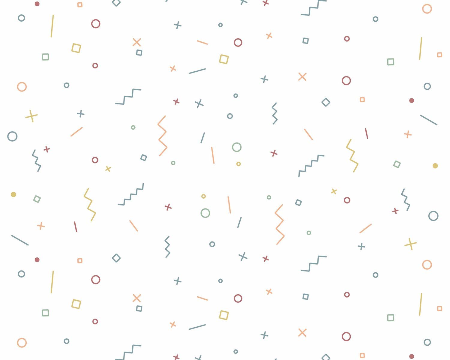 Papel de Parede FUN Fundo Cinza com Tons Pastéis