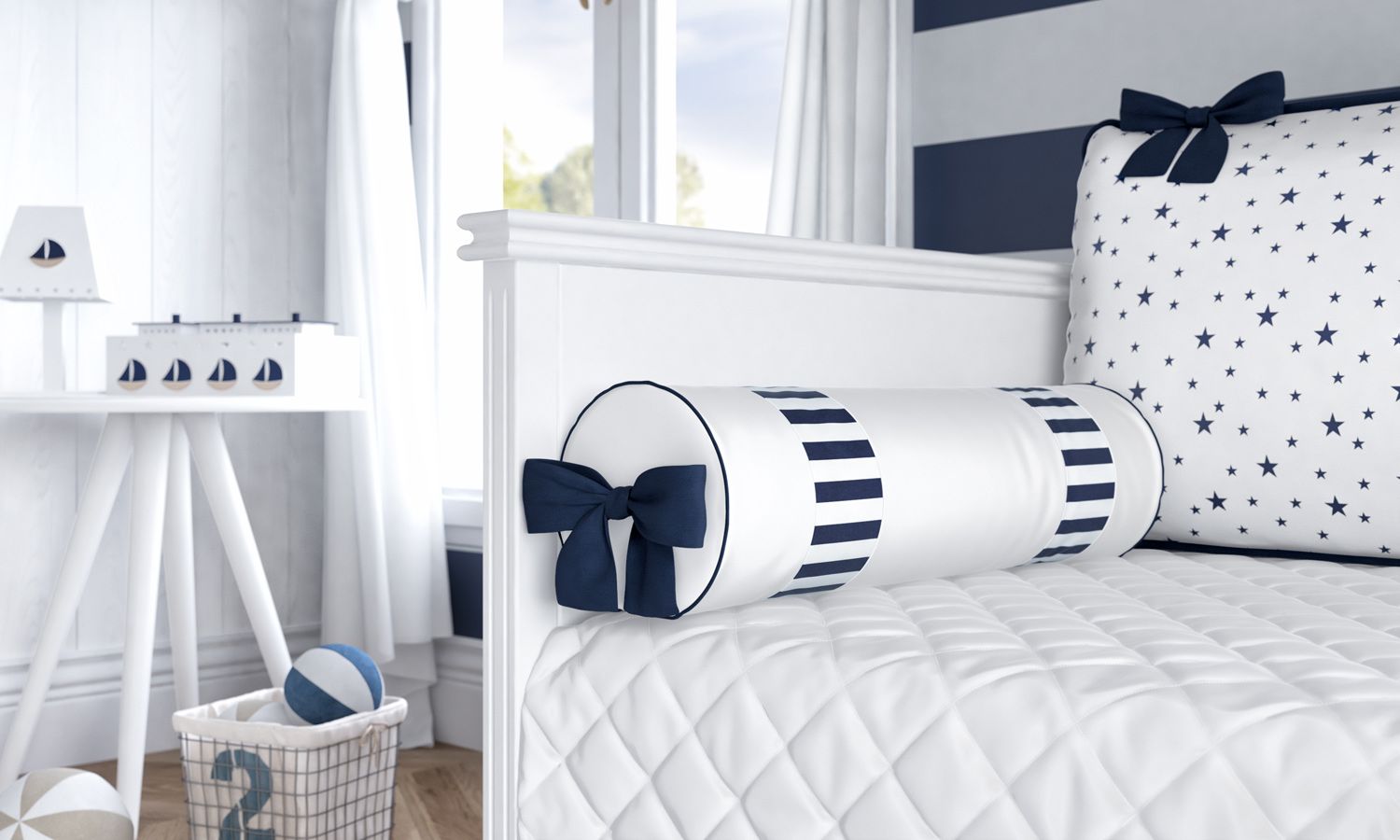 Kit Cama Babá Urso Marinheiro Azul