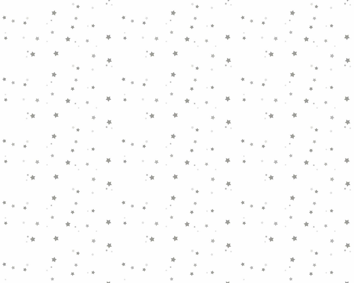 Papel de Parede Estrelinhas Preto e Cinza