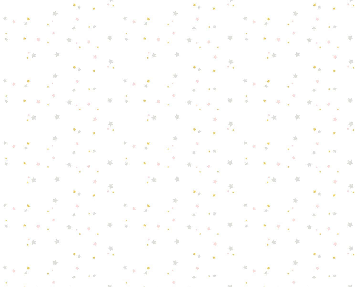 Papel de Parede Estrelinhas Preto e Cinza