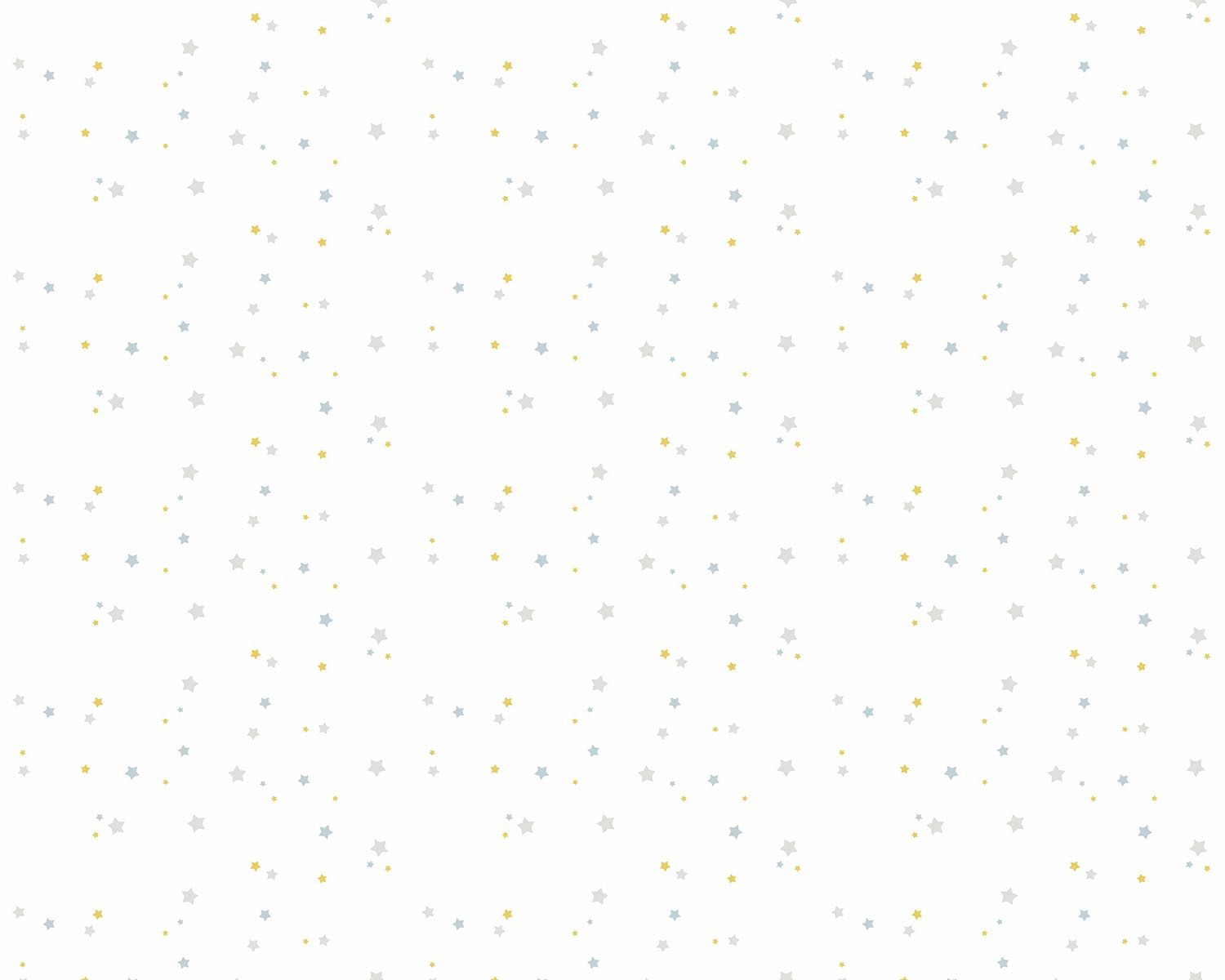 Papel de Parede Estrelinhas Preto e Cinza