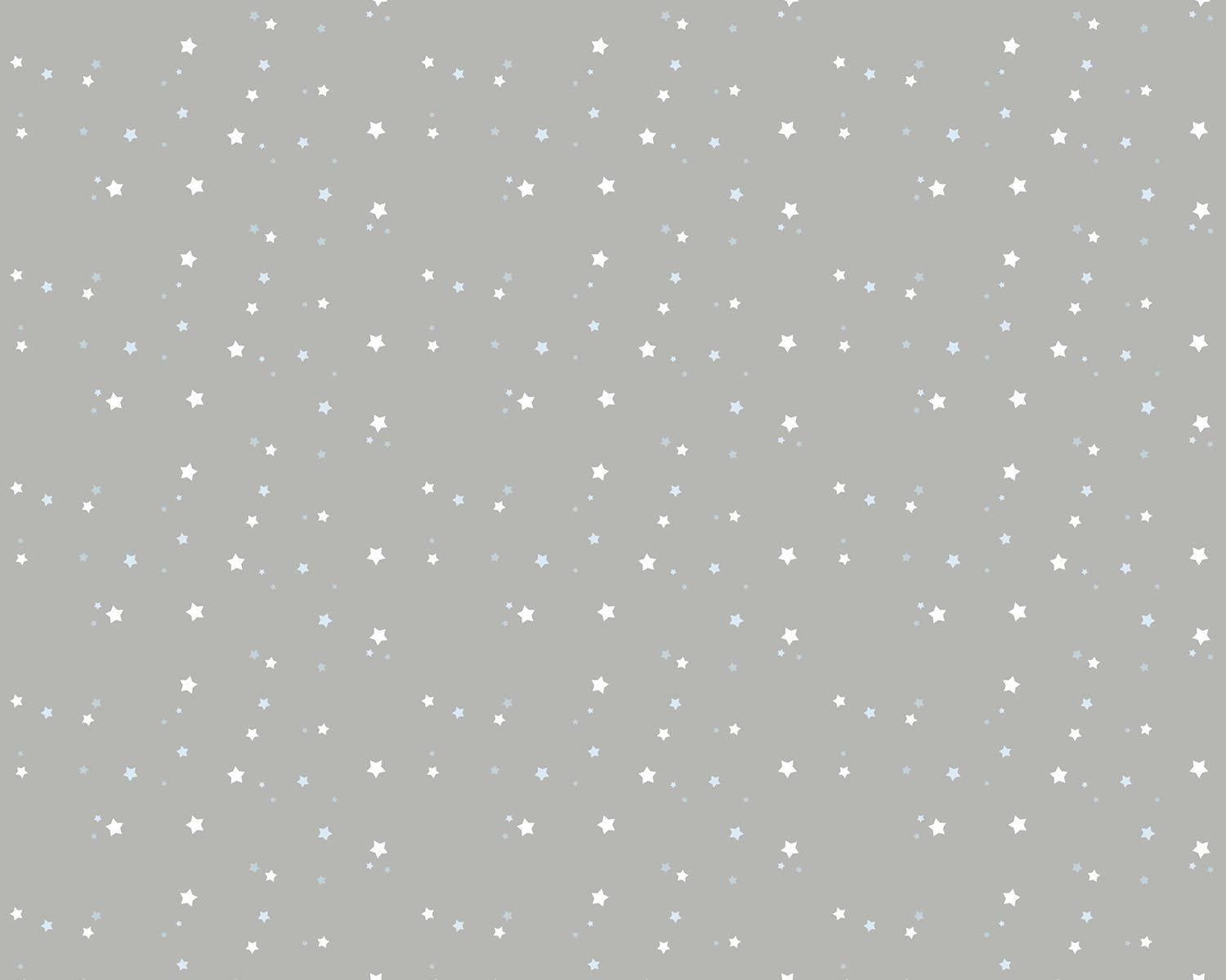 Papel de Parede Estrelinhas Preto e Cinza