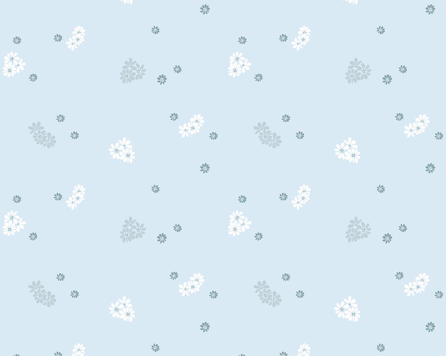 Papel de Parede Floralzinho Azul