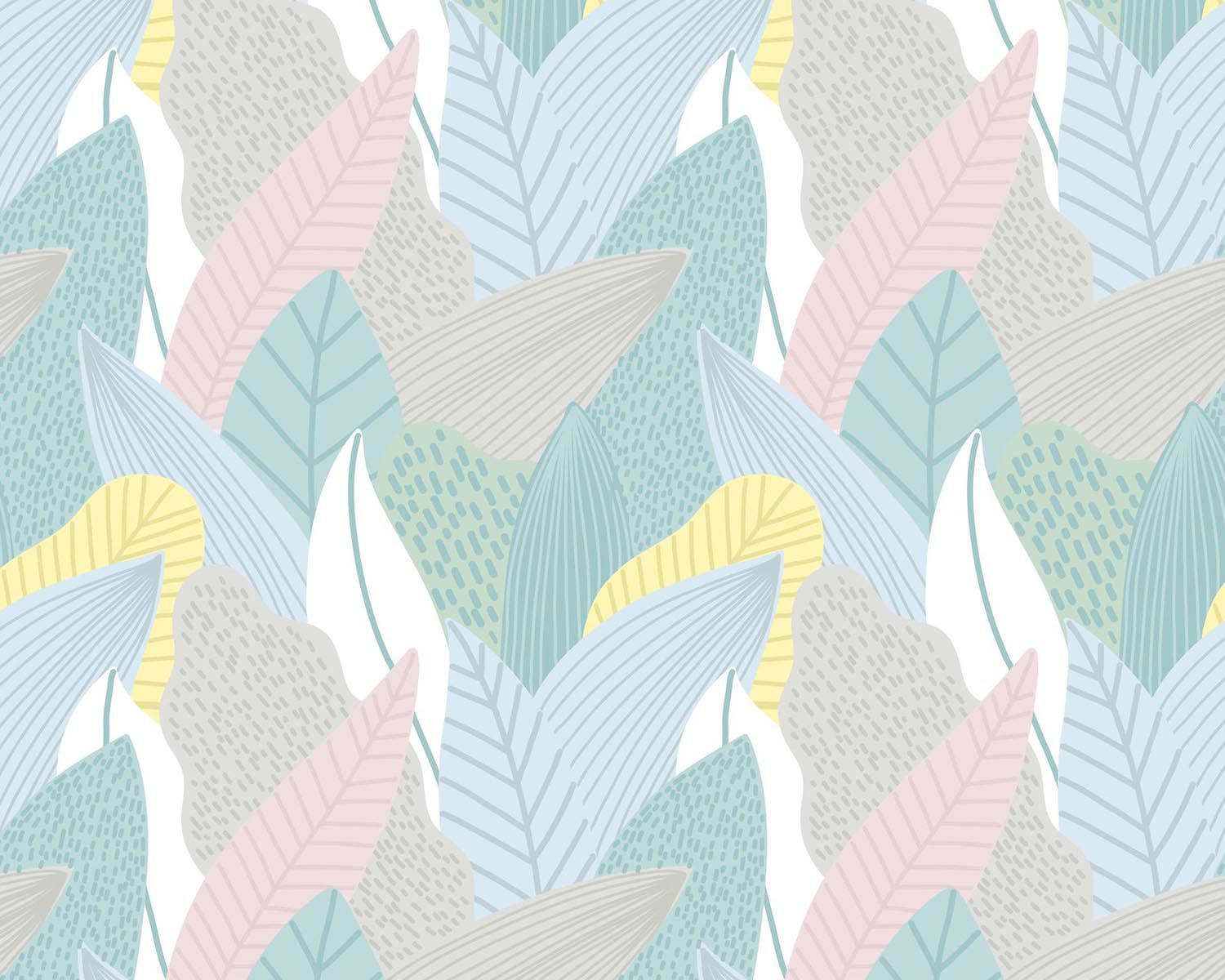 Papel de Parede Tropical Tons Pastéis