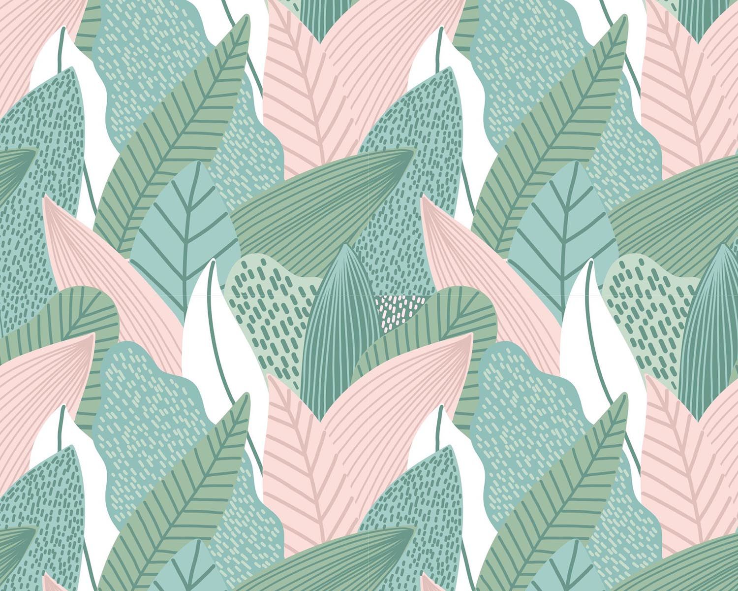 Papel de Parede Tropical Tons Pastéis