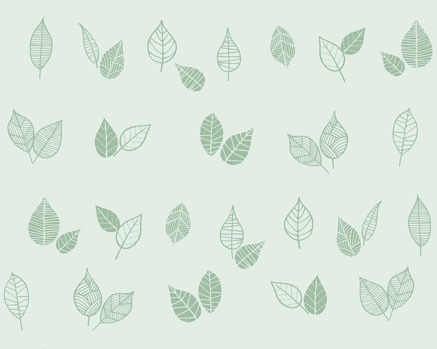 Papel de Parede Folhas Rosa