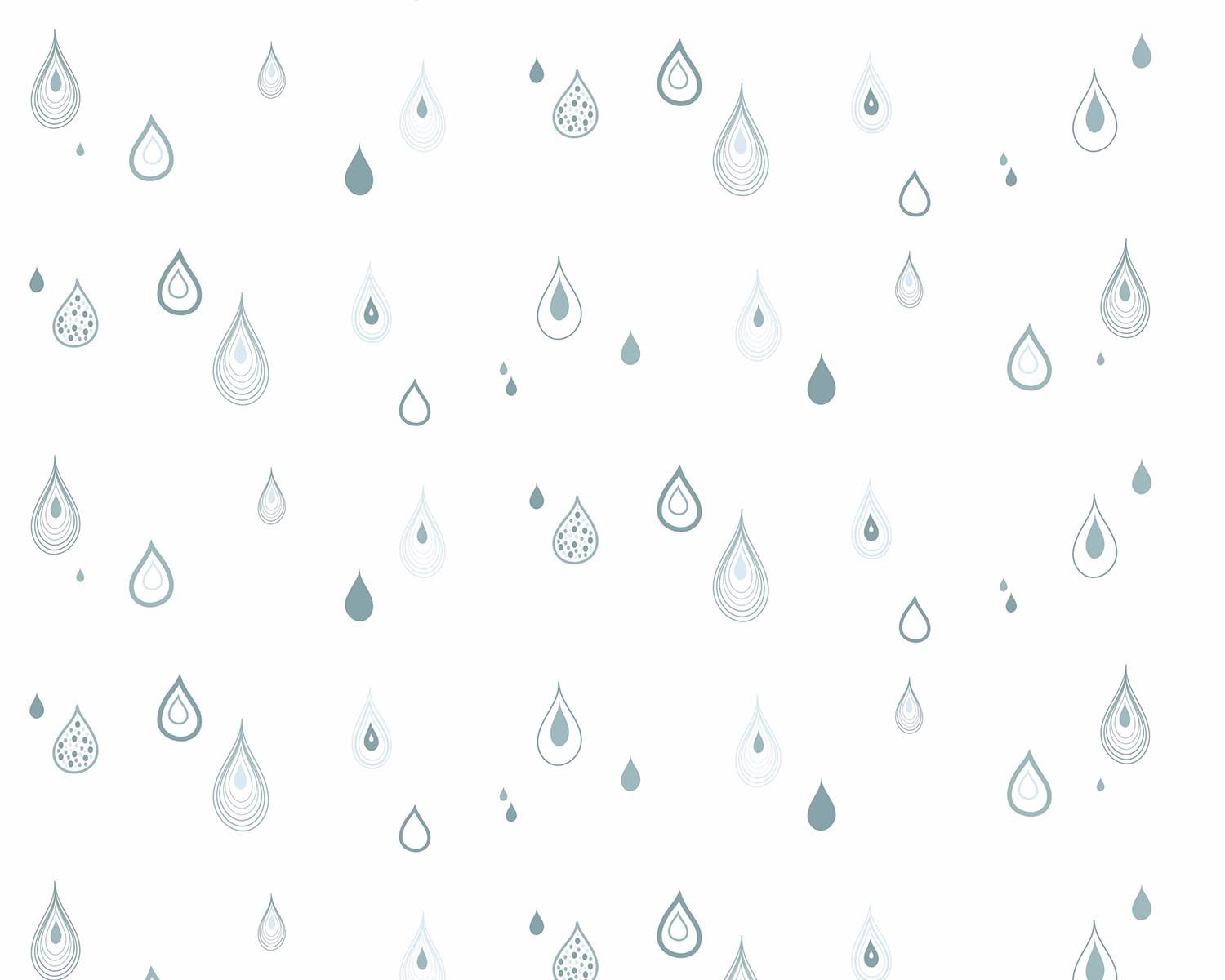 Papel de Parede Gotas Cinza