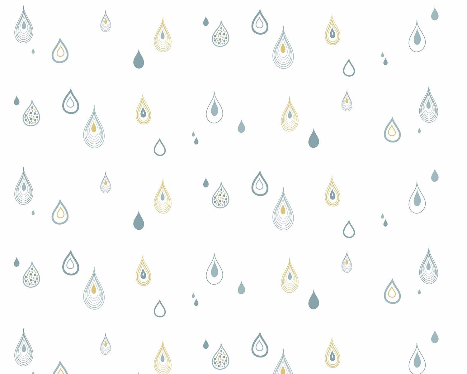 Papel de Parede Gotas Cinza