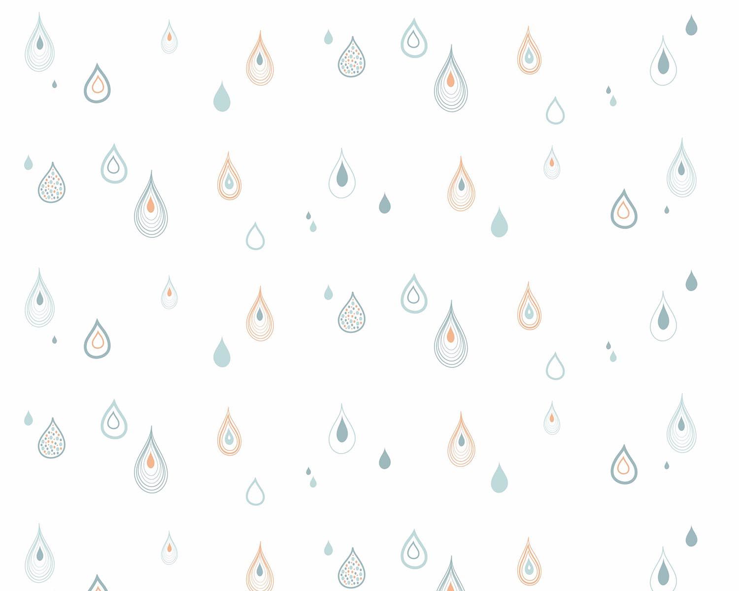 Papel de Parede Gotas Cinza