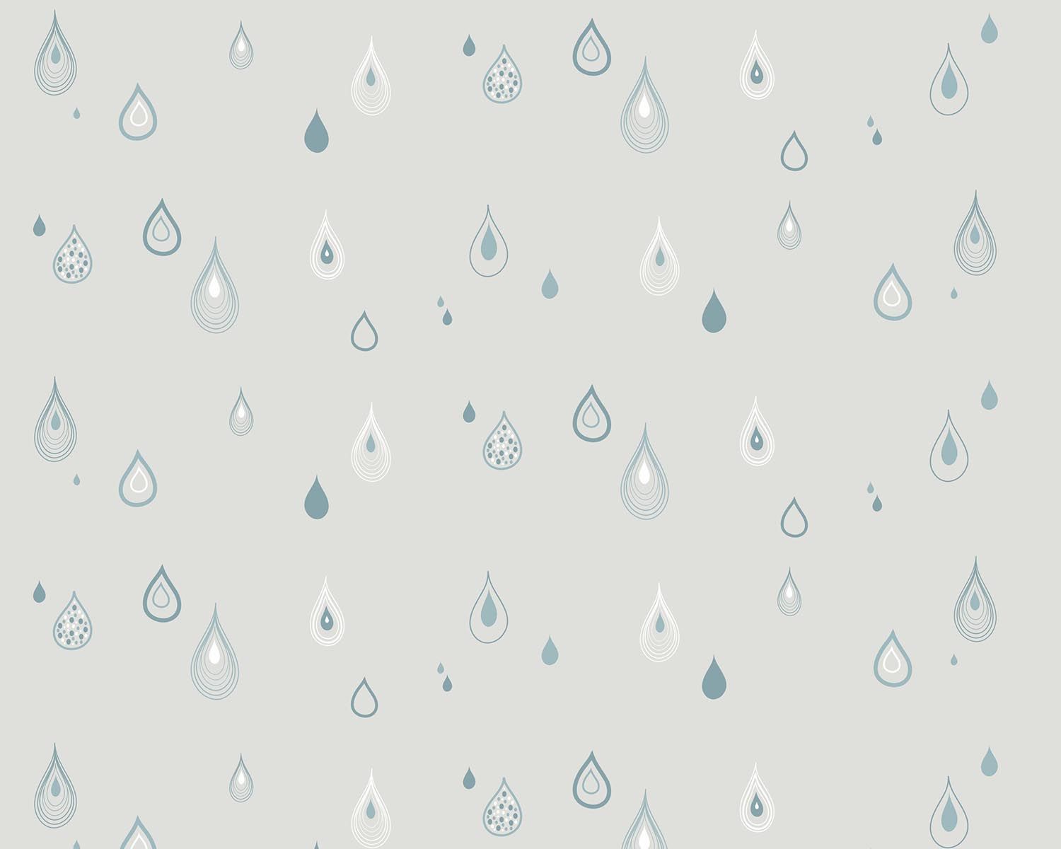 Papel de Parede Gotas Cinza