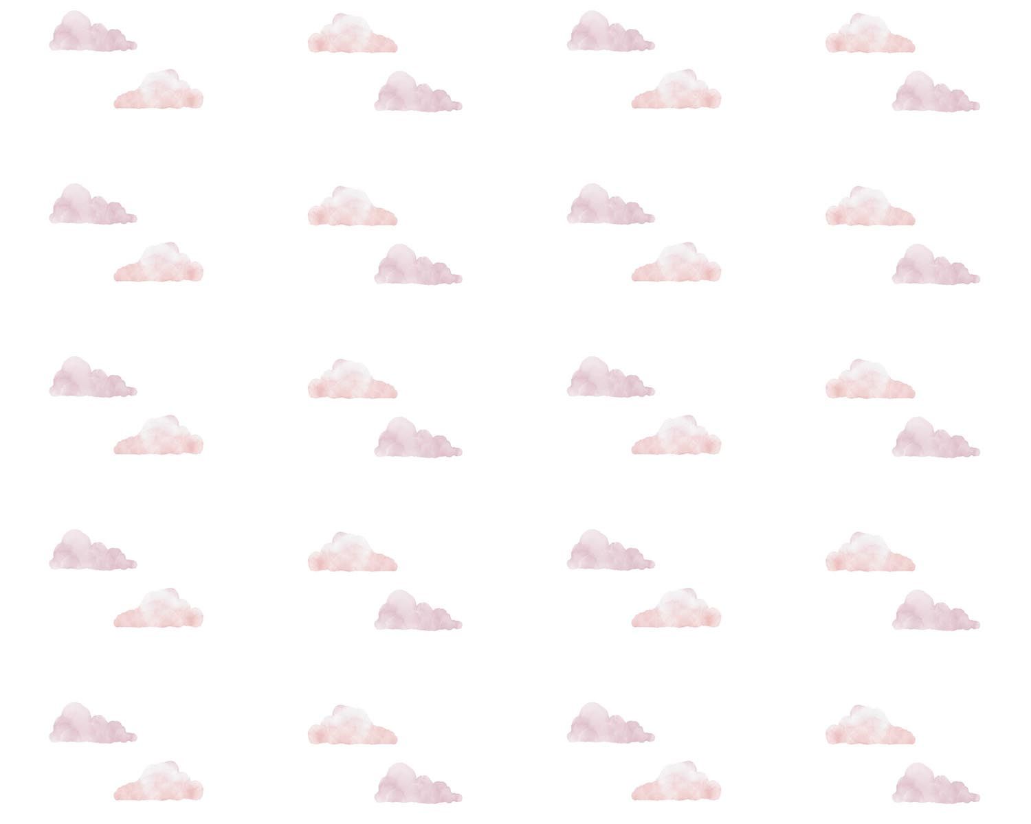 Papel de Parede Nuvens Aquareladas Azul