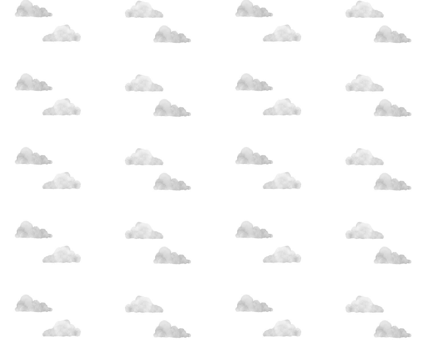 Papel de Parede Nuvens Aquareladas Azul