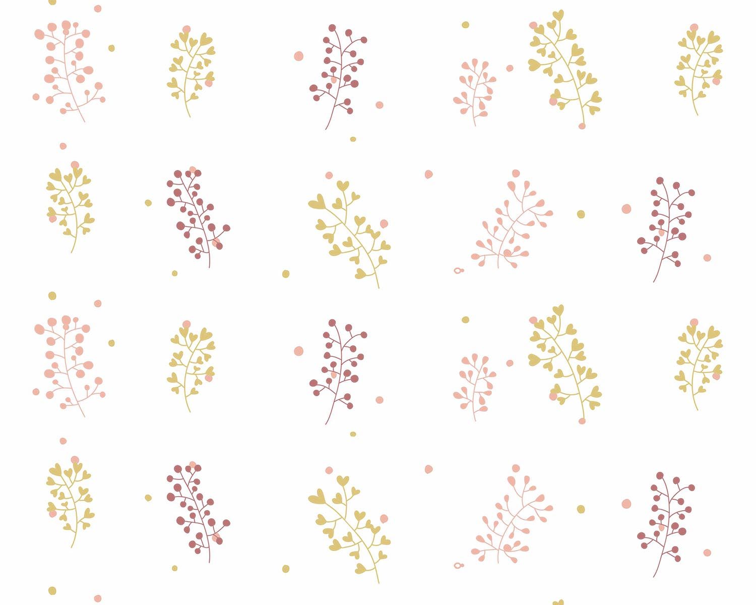 Papel de Parede Raminhos Azul