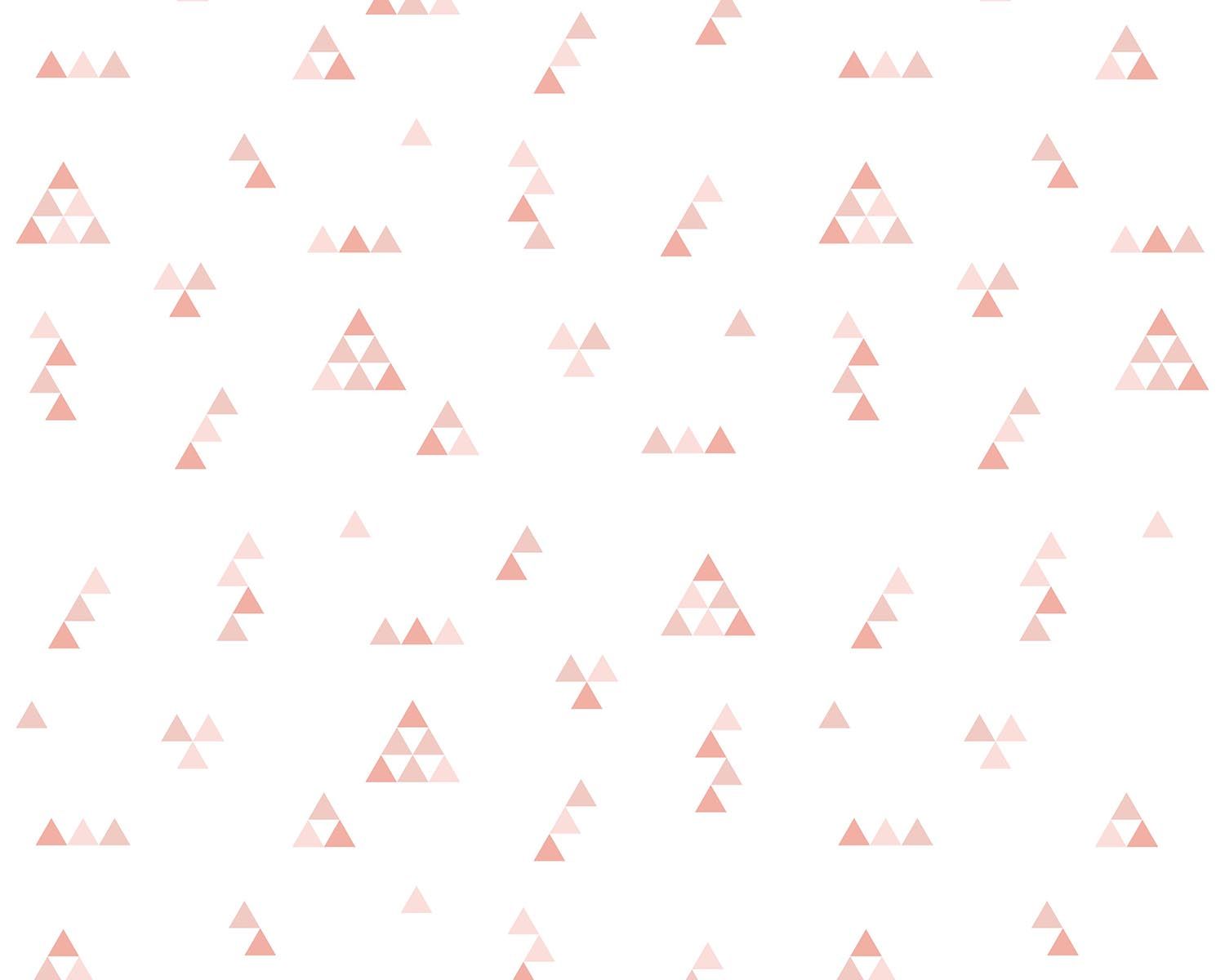 Papel de Parede Mini Triângulos Fundo Cinza com Branco