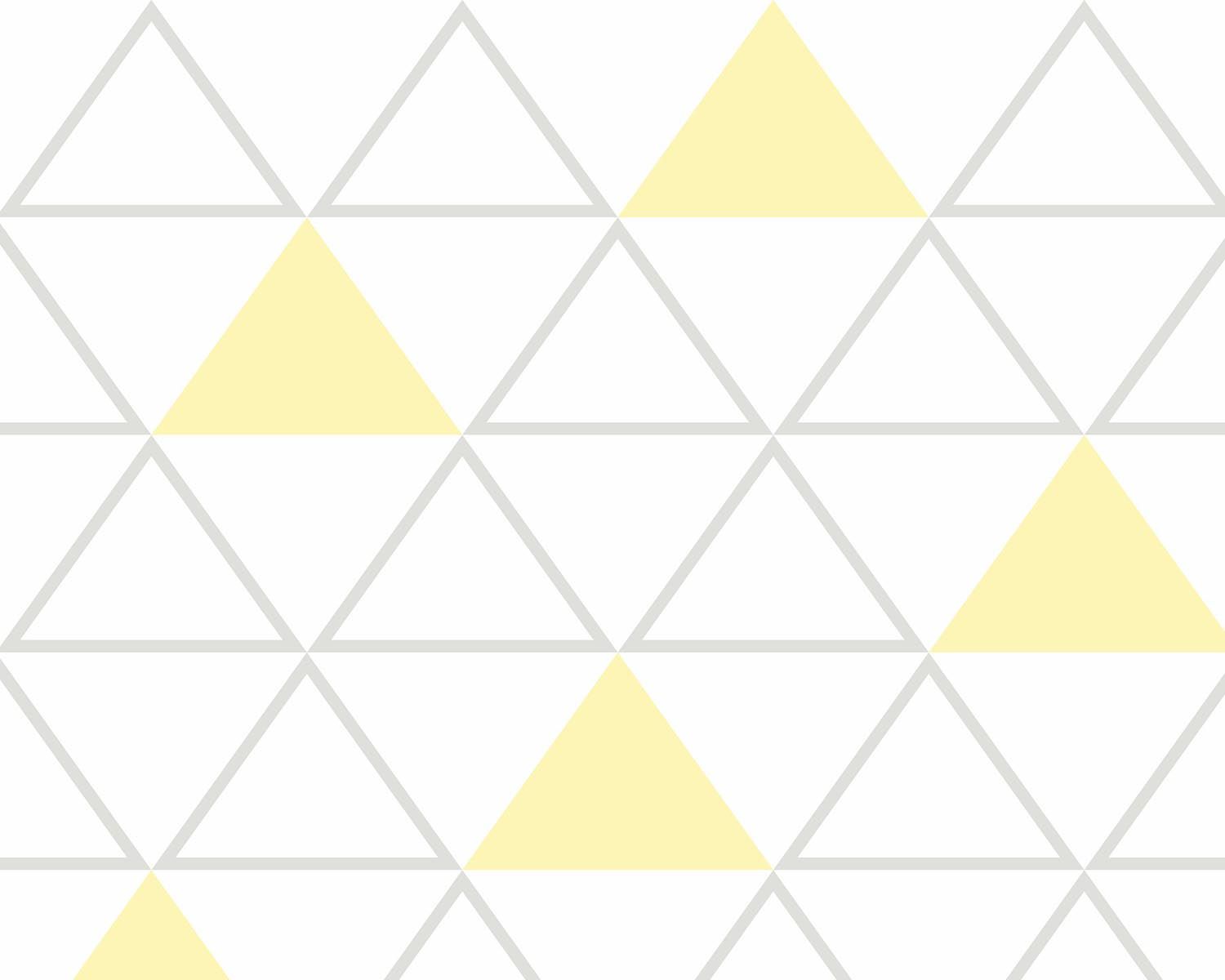 Papel de Parede Maxi Triângulos Cinza