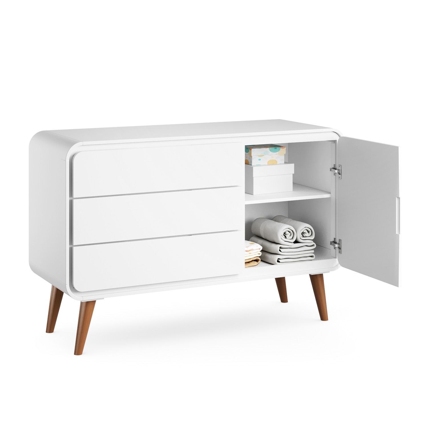 Cômoda Infantil Branco com Porta Confort