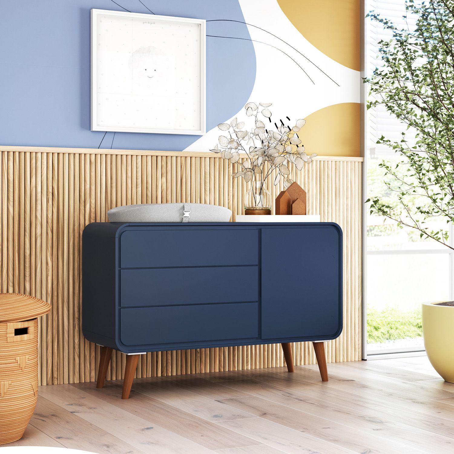 Cômoda Infantil Branco com Porta Confort