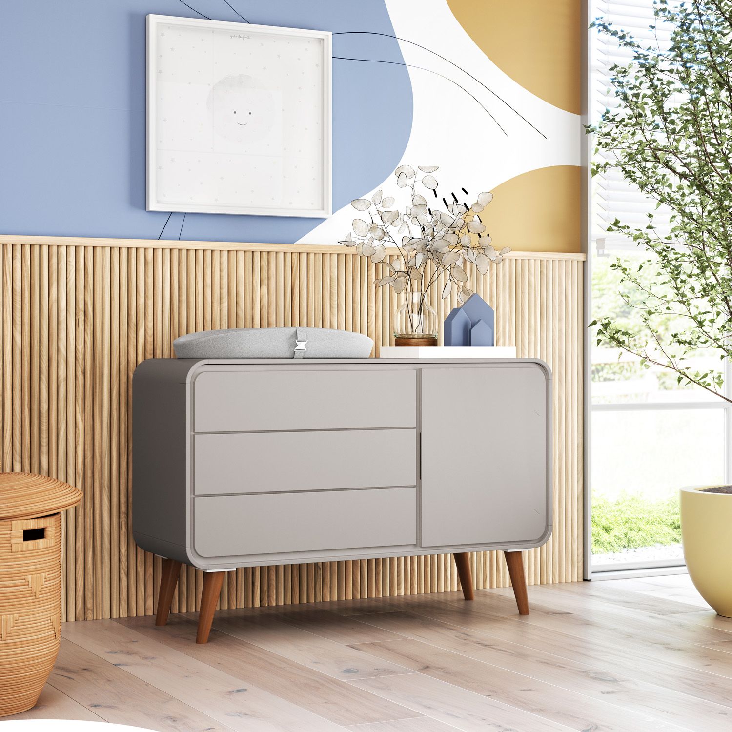 Cômoda Infantil Branco com Porta Confort