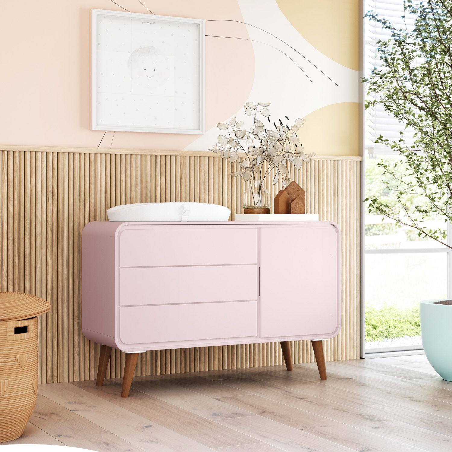 Cômoda Infantil Branco com Porta Confort