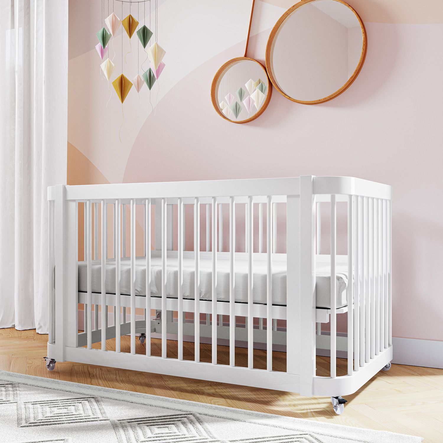 Berço Americano Branco Evolutivo + Mini Colchão Brinde