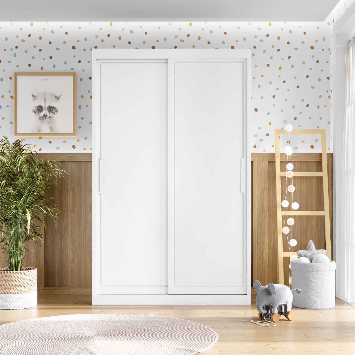 Guarda Roupa Infantil Branco 2 Portas White 1,40M