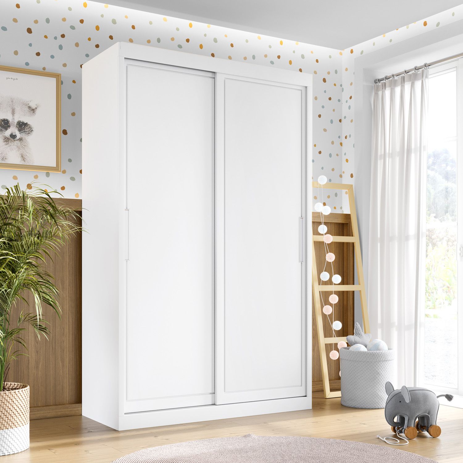 Guarda Roupa Infantil Branco 2 Portas White 1,40M