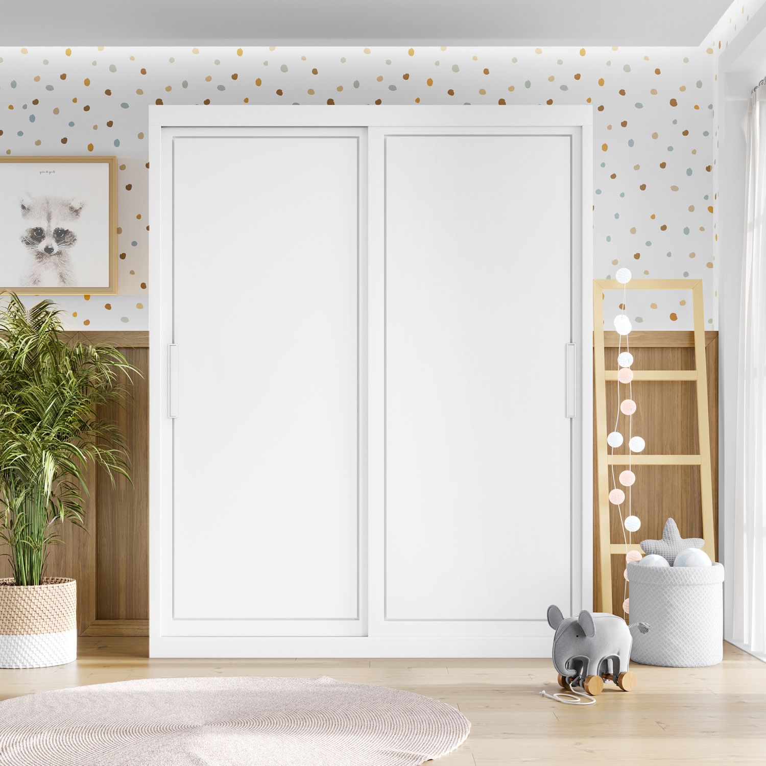 Guarda Roupa Infantil Branco 2 Portas White 1,40M