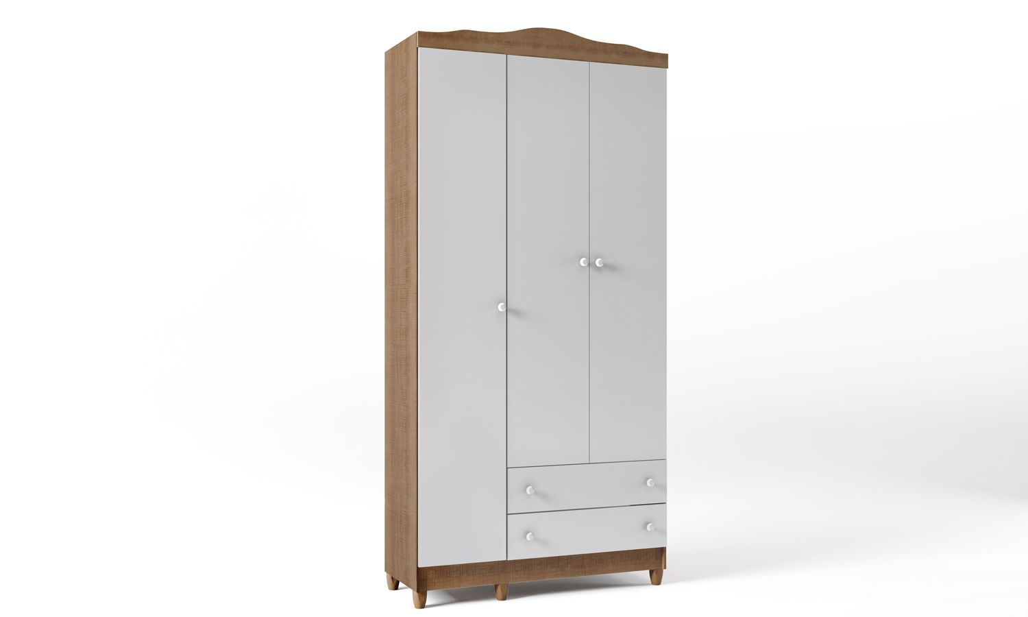 Guarda Roupa Infantil Branco 3 Portas Mel Flat — vista alternativa