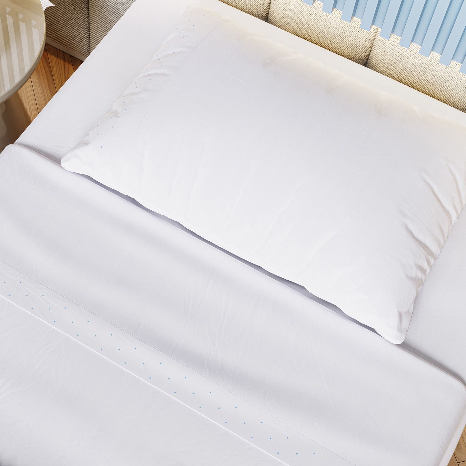 Jogo de Lençol Cama Maternidade Petit Poá Azul