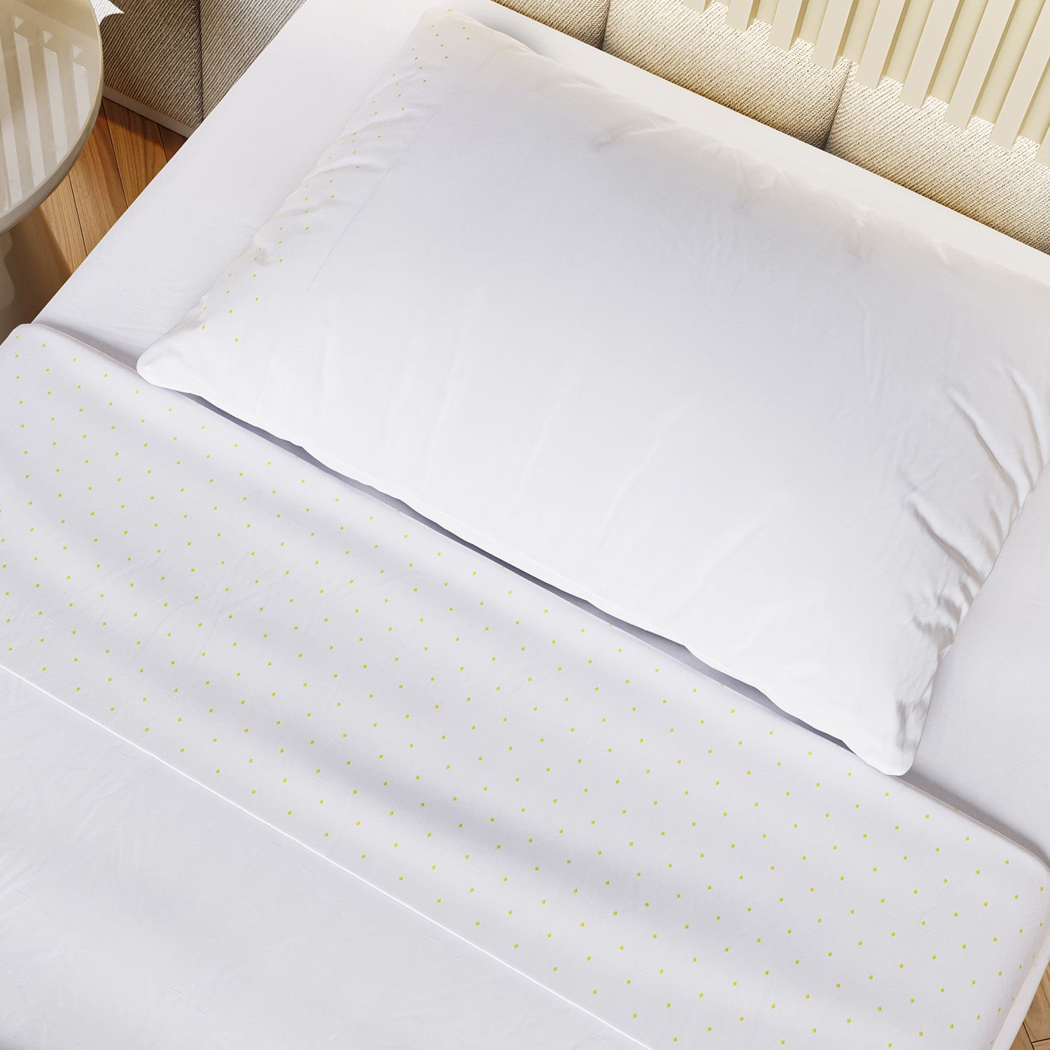 Jogo de Lençol Cama Maternidade Losango Amarelo