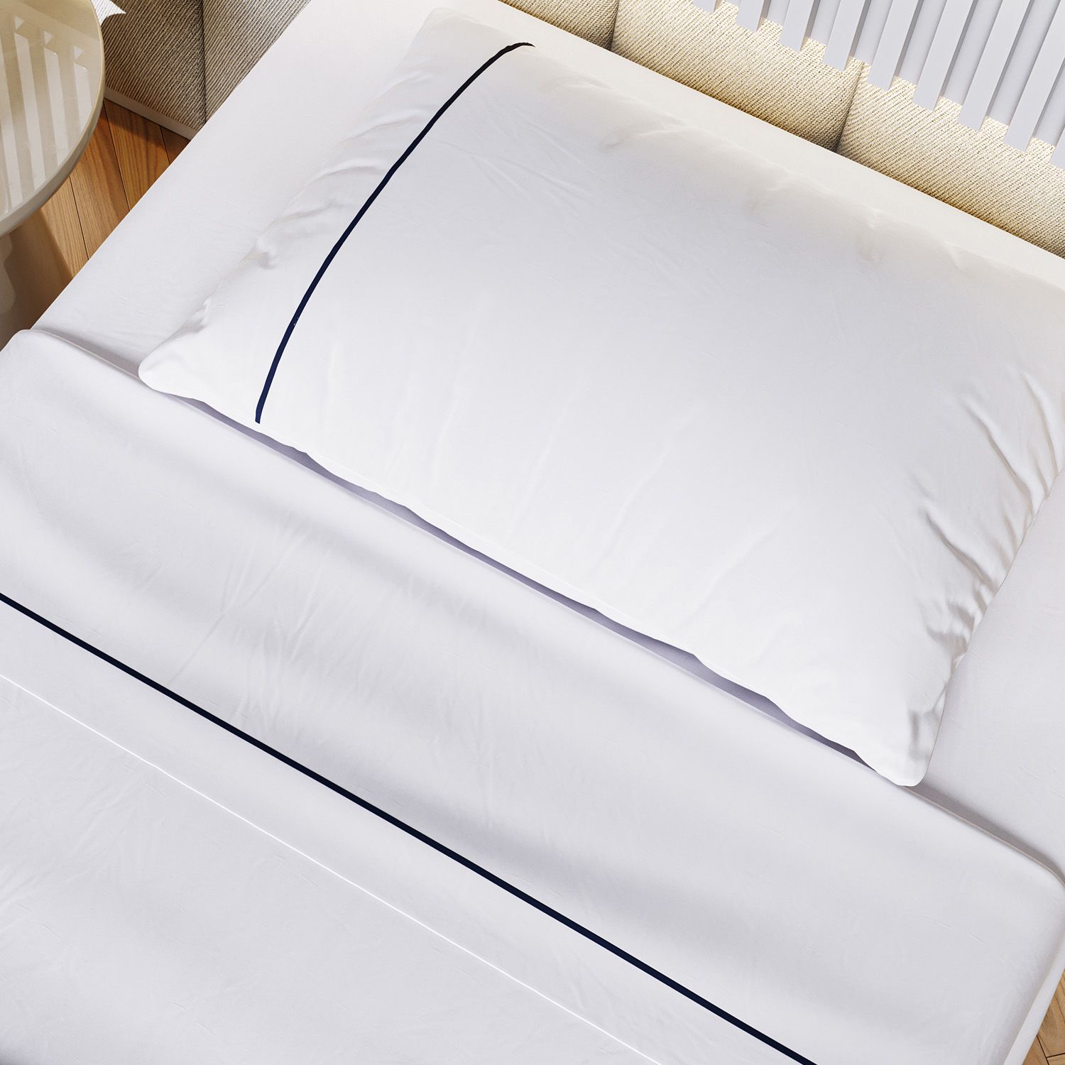 Jogo de Lençol Cama Maternidade Requinte Azul Marinho