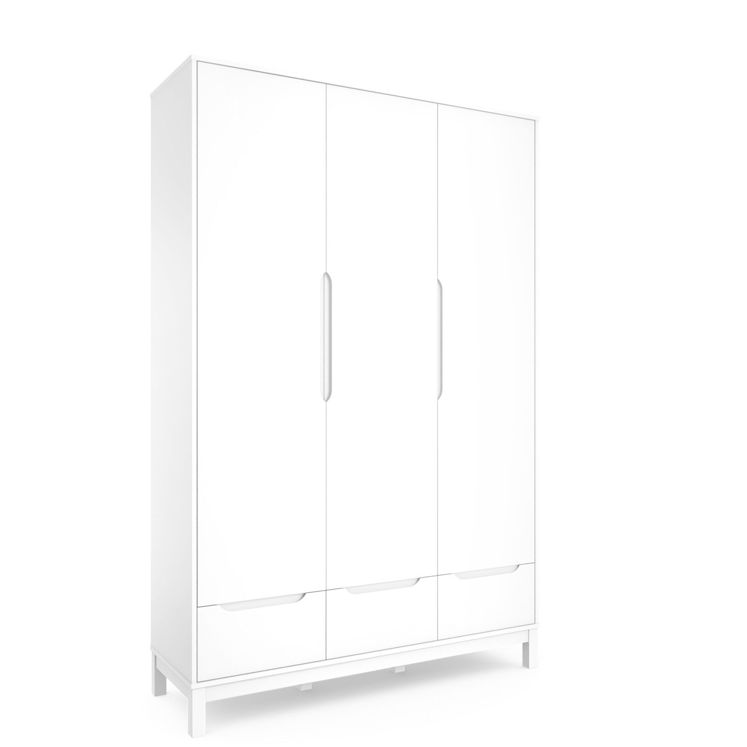 Guarda Roupa Infantil Branco 3 Portas Cozy