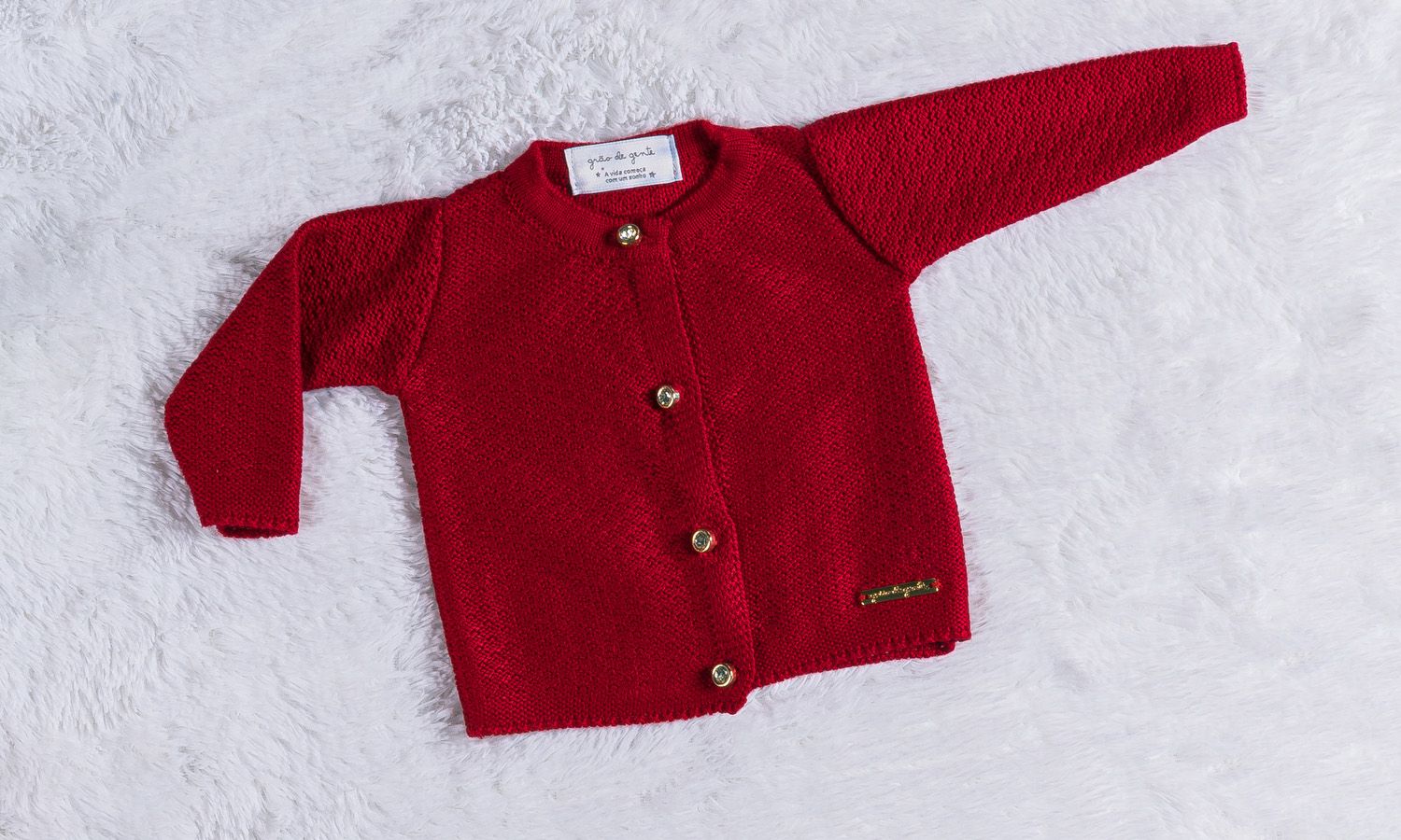 Casaquinho Tricot Vermelho Cerejinha