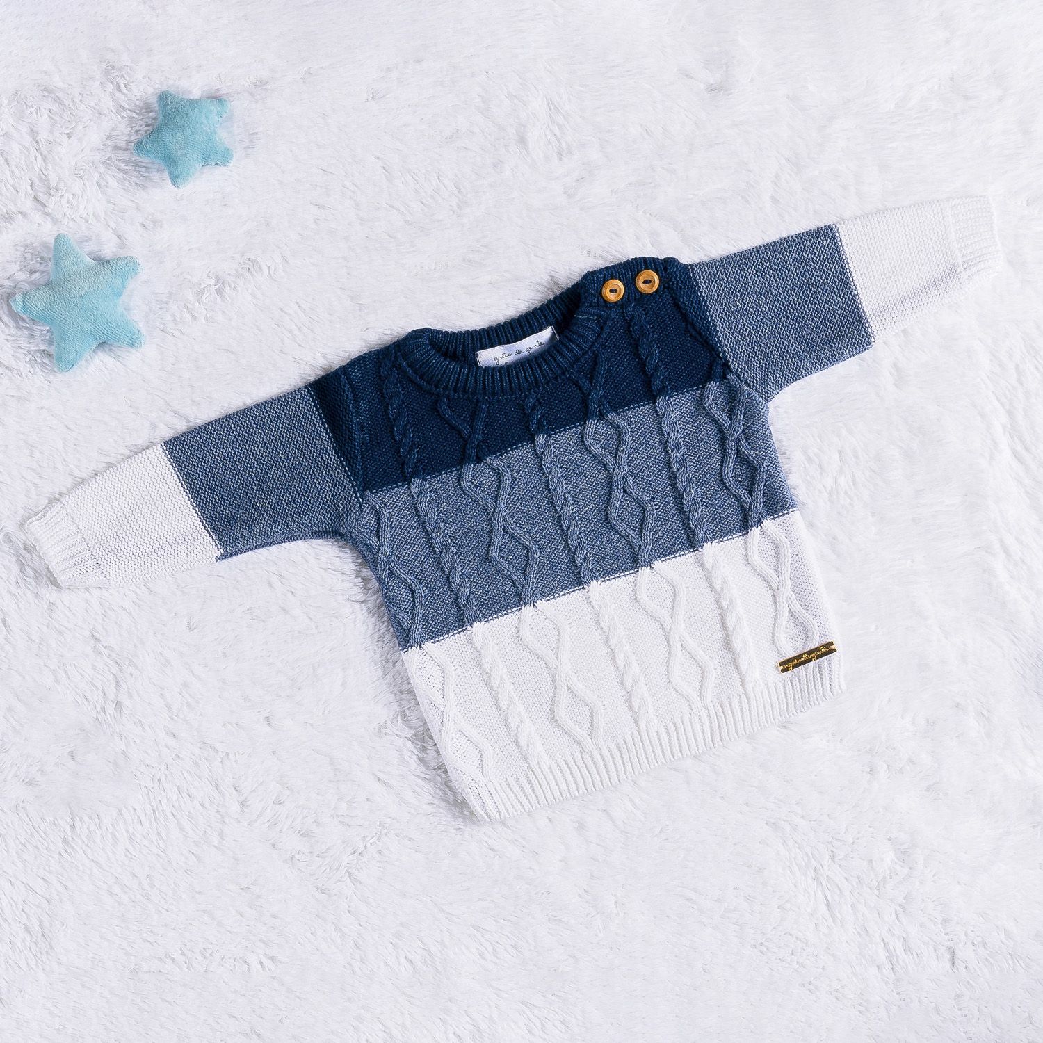 Casaquinho Tricot Trança Cinza Napolitano