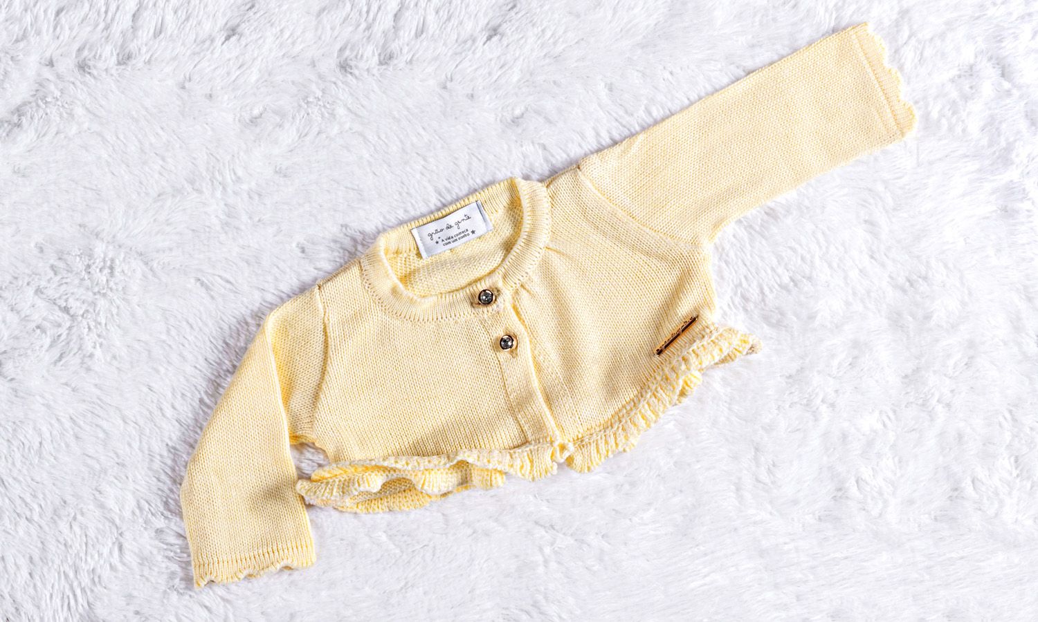 Bolerinho Tricot Amarelo Creme