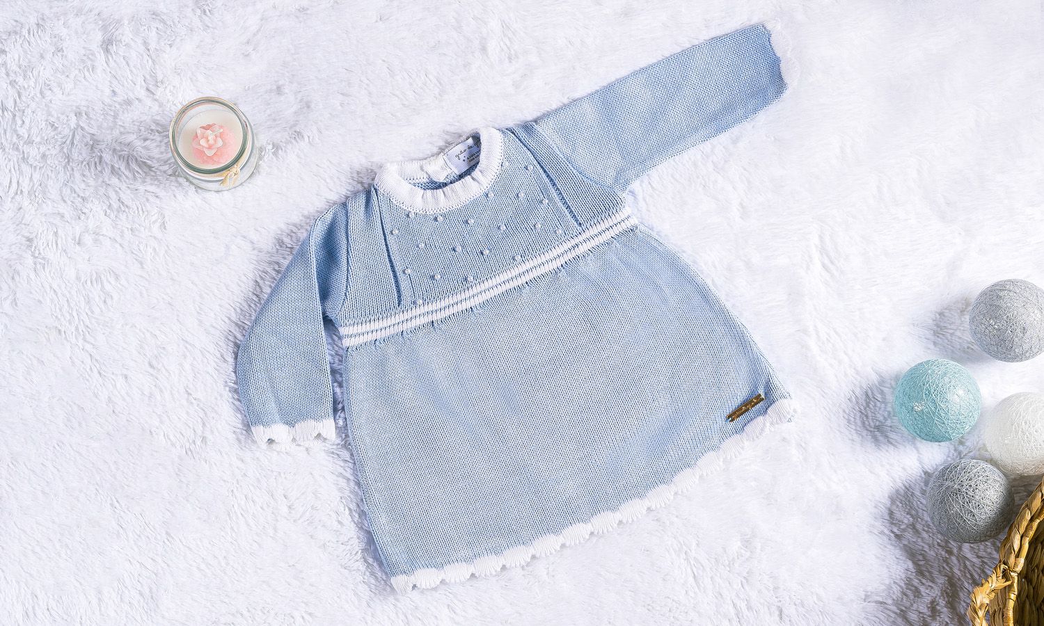 Vestido Tricot com Pérolas Verde