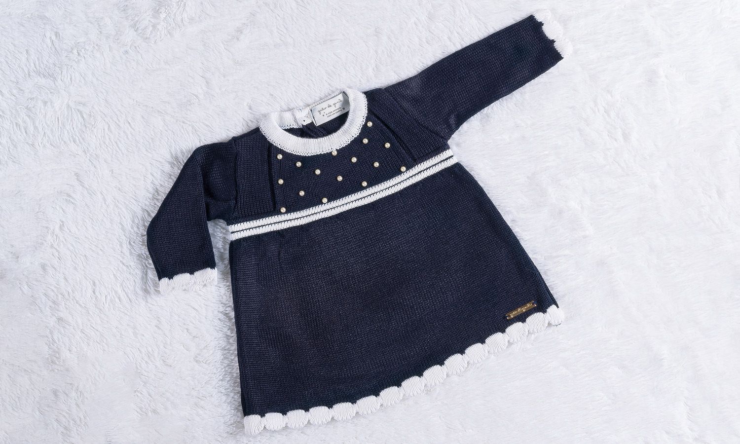 Vestido Tricot com Pérolas Verde