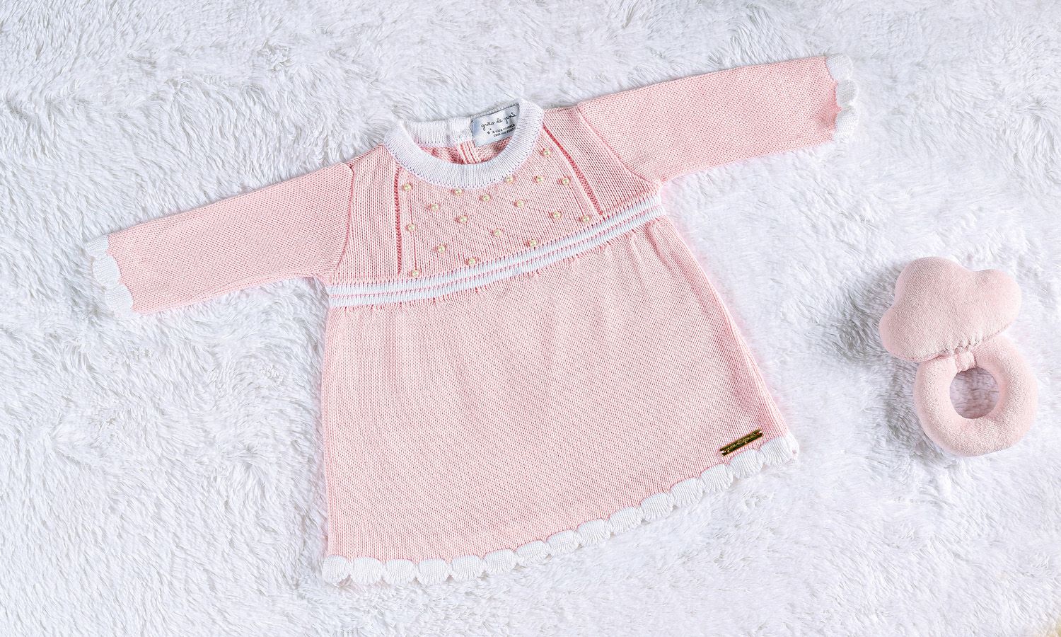 Vestido Tricot com Pérolas Verde