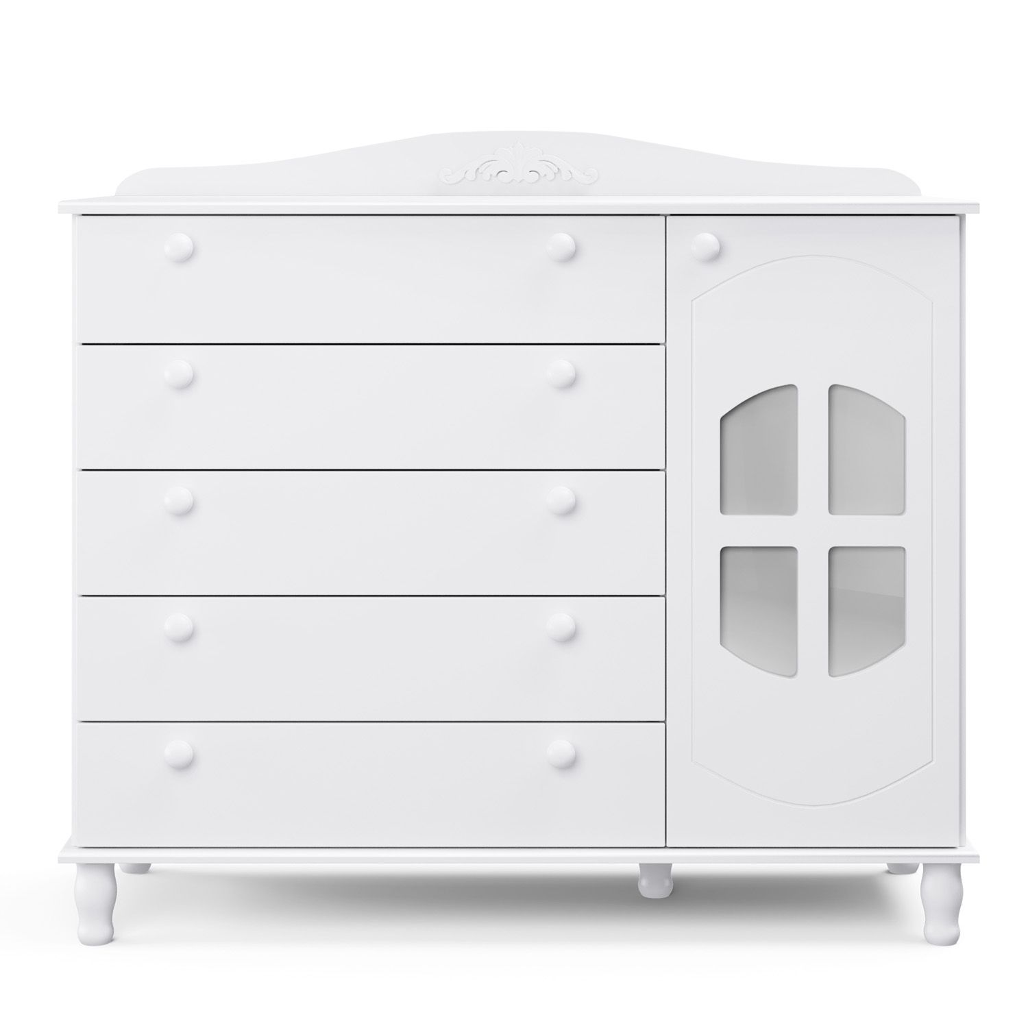 Cômoda Infantil Branco com Porta Colonial