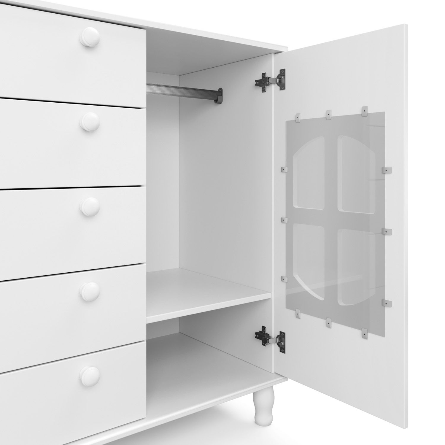 Cômoda Infantil Branco com Porta Colonial