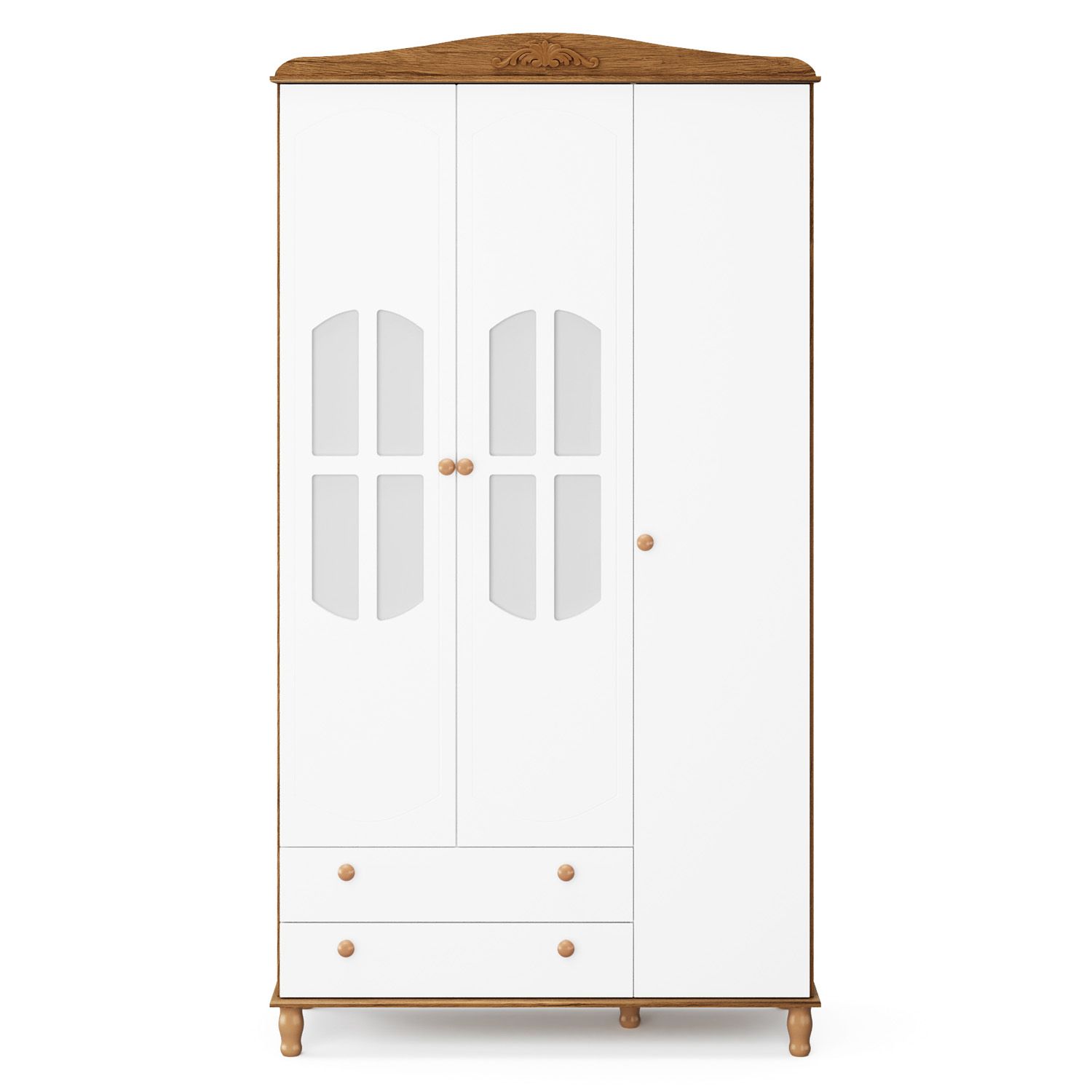 Guarda Roupa Infantil Branco 3 Portas Colonial