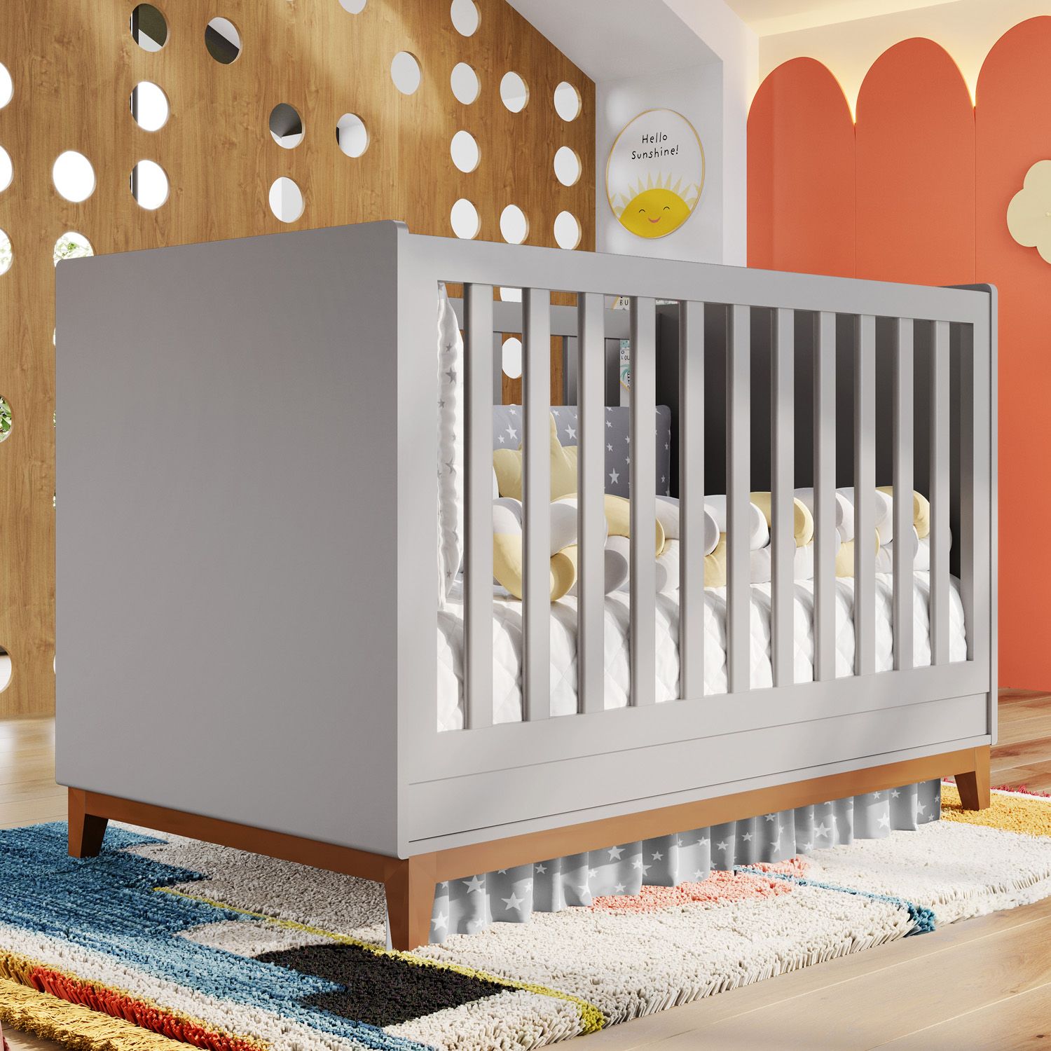 Berço Americano Branco Nordic